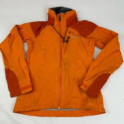 Macpac Jacket Womens Size 8 Orange Rain Windbreaker Hood Hiking Outdoors Camping • £24.42