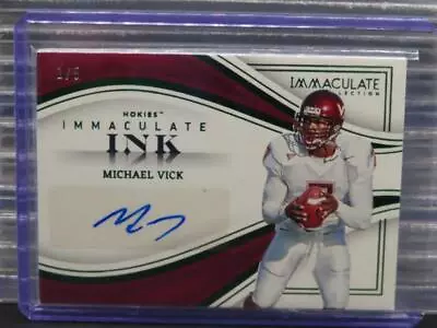 2023 Immaculate Collegiate Michael Vick Immaculate Ink Emerald Auto #1/5 VA Tech • $36