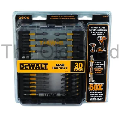 DeWALT MAX IMPACT 30-PC SCREWDRIVING BIT SET Dual Torsion Zone | Impact Rated • $34