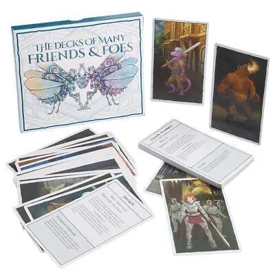 The Decks Of Many Friends And Foes (2 Decks) Jumbo Tarot Cards Set RPG DND • $16.95