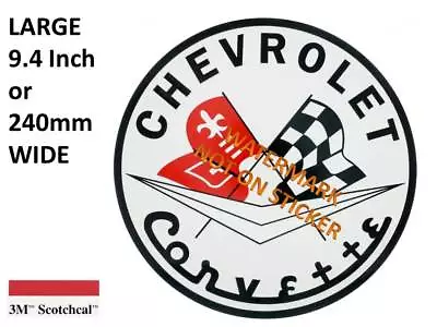 Vintage Chevrolet Corvette Gasoline Decal Sticker Label 9.5 Inch Dia 240 Mm • $10