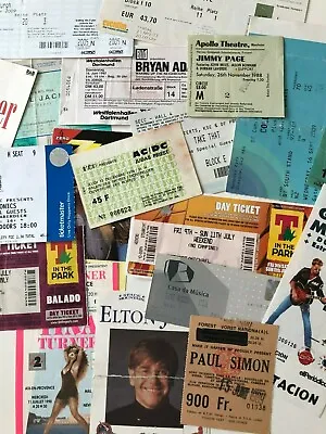  Collectors Ticket Stubs From Music Concerts *Choose From List*  • £100