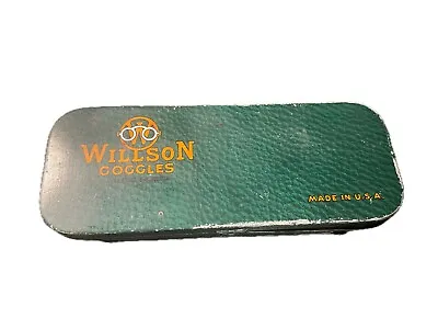 Vintage Willson Safety /Driving Goggles Original Tin Case With Packing Slip • $20