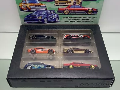 Hot Wheels 6 Car Japanese Car Culture Set Honda Toyota Mazda Nissan Subaru • $27.95