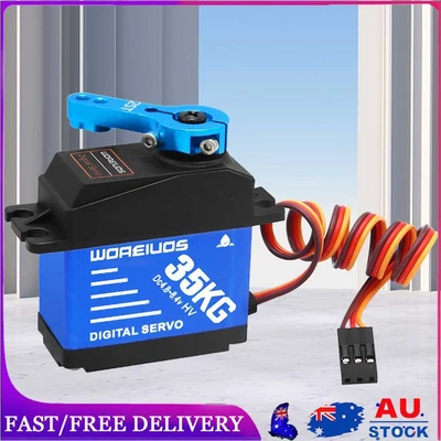 $23.59 • Buy 35kg Digital Servo With Arm Kits IP66 Waterproof For 1/10 1/8 RC Car Robot Boat