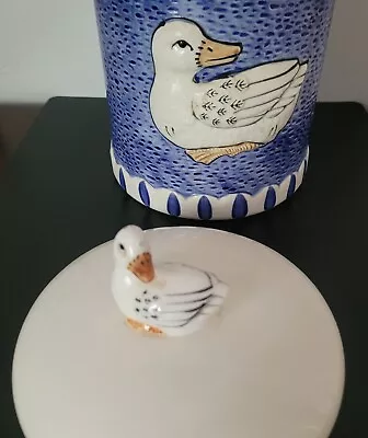 SWEET Vintage 1983 Ceramic DUCK By SIGMA COOKIE JAR Canister 10  • $24