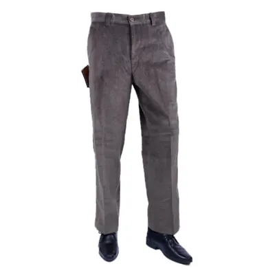 Mens Trousers Corduroy FARAH CLASSIC 813270-GP Regular Fit Olive Casual Pants • £19.99