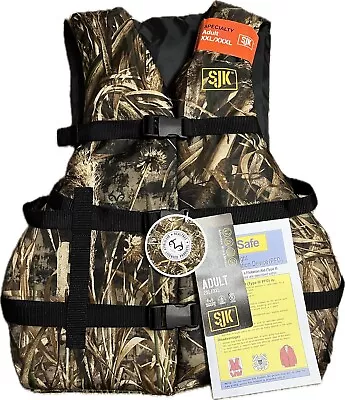 SJK Realtree Max 5 Adult 2XXL/3XXXL USCG Camo Life Jacket Vest • $23.99