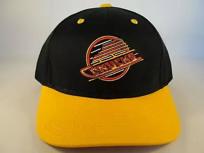 Vancouver Canucks NHL Snapback Hat Cap Black Gold • $25