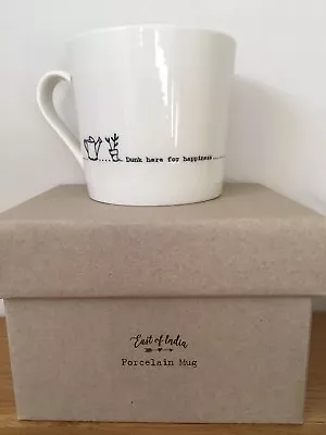 £12.50 • Buy East Of India ‘Dunk Here For Happiness’ Boxed Porcelain Mug