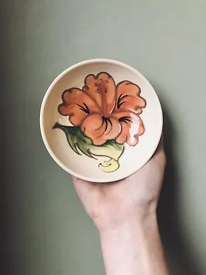 Moorcroft Pottery Footed Bowl Hibiscus Vintage Ceramic 4.5” Diameter • £27.95