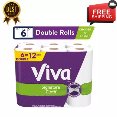 Viva Signature Cloth Paper Towels 6 Double Rolls (94 Sheets Per Roll) • $16.99