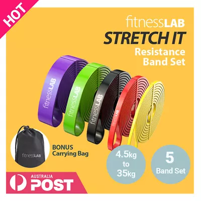 5PCS Resistance Bands Power Heavy Duty Loop Set Yoga Workout Fitness Exercise • $39.90