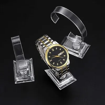 10 Pcs Watch Display Stand Holder Transparent Bracelet Stand Holder Clear • £10.99