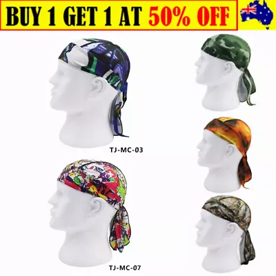 Breathable Cycling Cap Head Scarf Men Running Riding Bandana Pirate Cap Headband • $10.99