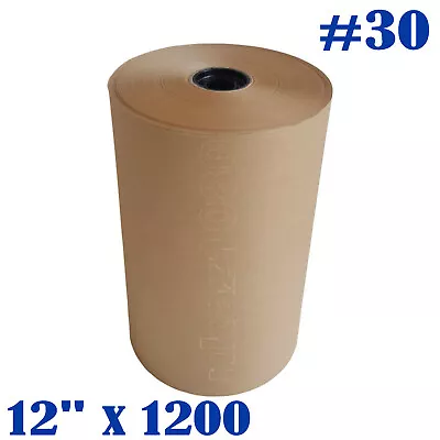 $38.95 • Buy 12  30 Lbs 1200' Brown Kraft Paper Roll Shipping Wrapping Cushioning Void Fill