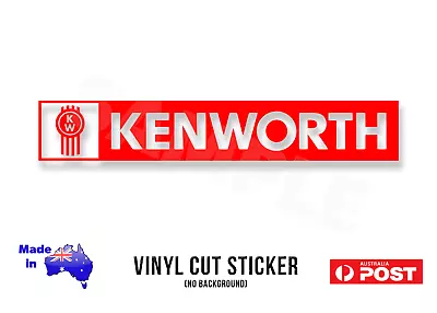 KENWORTH Truck Vinyl CUT Sticker Decal RED 220mm Bullbar Bonnet Semi Tool Box • $5.95