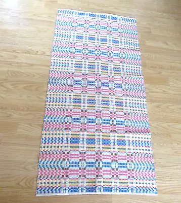 Vintage Swedish Handwoven Art Table Runner  Summer  Gorel Kinersly 28  X 22  • $126