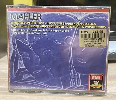 EMI 2 CD Set Mahler Lieder Janet Baker Fischer-Dieskau • £15