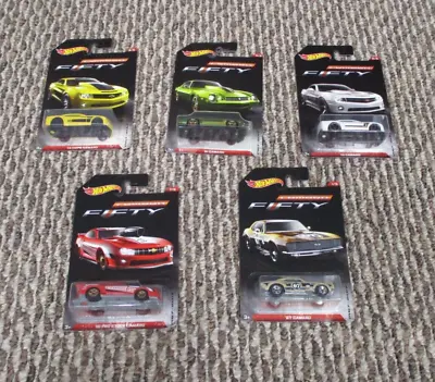Hot Wheels 2016 Camaro Fifty Edition 5 Of 8 Diecast Vehicles Cars NIP Incomplete • $25.99