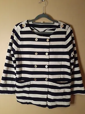 J. CREW Maritime Blazer Navy Stripe Small • $8