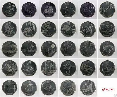 BRITISH 2012 And Rio GB Team OLYMPIC GAMES 50p Pence Coins • £3.99