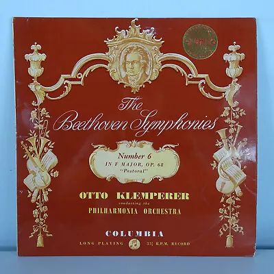 £11.31 • Buy SAX 2260 Beethoven Symphony No. 6 Otto Klemperer Columbia ED2 Stereo Gold EX/VG+