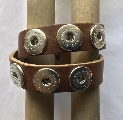 $30 • Buy Genuine Noosa Amsterdam Classic Double Wrap Bracelet, Mid Brown, Size S