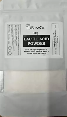 Brewco Lactic Acid Powder 50g - Food Grade Home Brew • £4.99