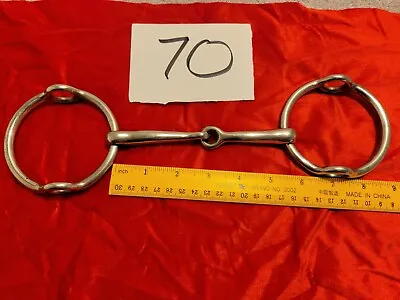 Horse Bit Gag Polo Eventing 5 1/2 In Mouth With 3 In Rings Slightly Used Very Ni • $50