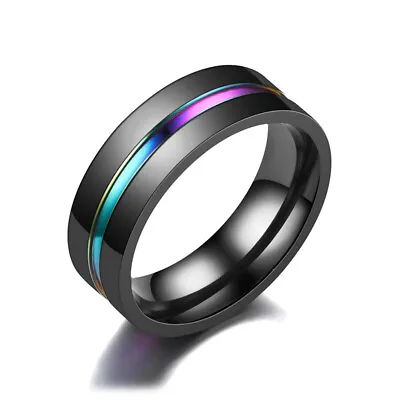 Ring Unisex Stainless Steel And Epoxy Coated UK • £3.99