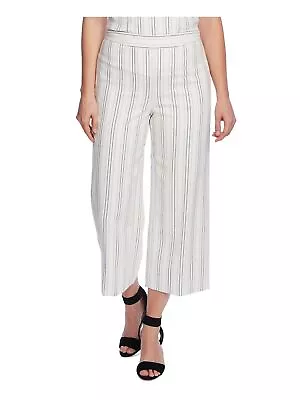 VINCE CAMUTO Womens Ivory Zippered Lined Pinstripe Cropped Pants 10 • $11.99