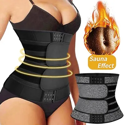 Waist Trainer Women Slim Body Shaper Sweat Sauna Belt Shapewear Sports Girdle UK • £14.79