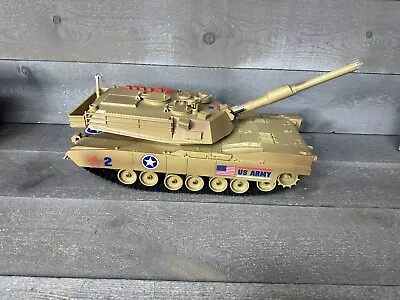Vintage 1993 Toy State Industrial US M1 Abrams Tank Light Sounds Tested • $35