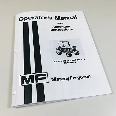 Massey Ferguson Mf 255 265 275 Tractor Operators Owners Manual Assembly Lube • $14.97