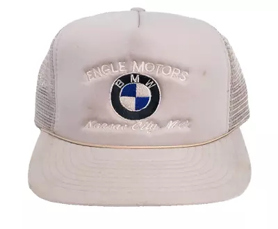 BMW Engle Motors Kansas City Vintage Trucker Mesh Snapback Hat Men's One Size • $25.49