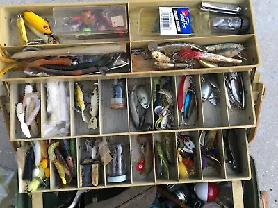 Vintage Tackle Box Full Of Assorted Tackle • $135