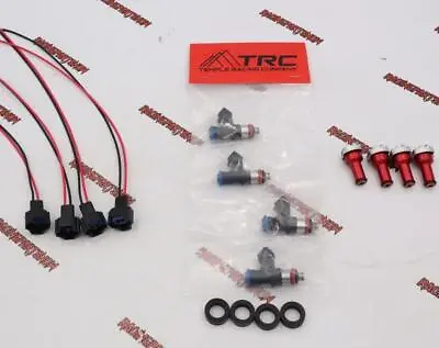 TRC TURBO E85 1300cc FUEL INJECTORS KIT (4) FOR D16 B16 B20 H22 HONDA E85 Safe  • $427.40