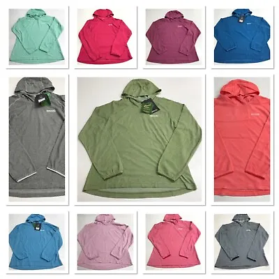 Regatta Women’s Micro-Fleece Hoodie Montes Pullover Lightweight Outdoors Camping • £8.95