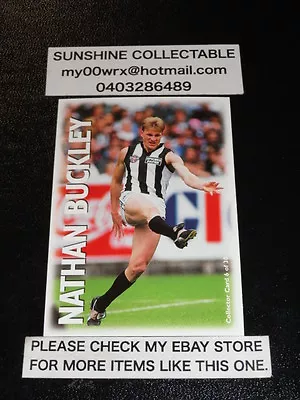 Pro Squad Optus Vision Afl Collector Card No.6 Nathan Buckley Collingwood • $4.95