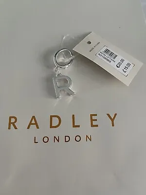Radley Metal R Initial Keyring-Silver Colour New With Tags-Free Postage RRP £15 • £11.99