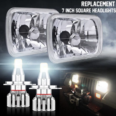 $159.98 • Buy 5X7  7x6  Rectangle LED Headlight Projector Hi/Lo Beam For Nissan Hardbody D21