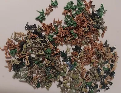 Vintage Lot Of 340 MICRO Army Men Toy Soldiers Miniature Mixed Earth Tones - VG+ • $40