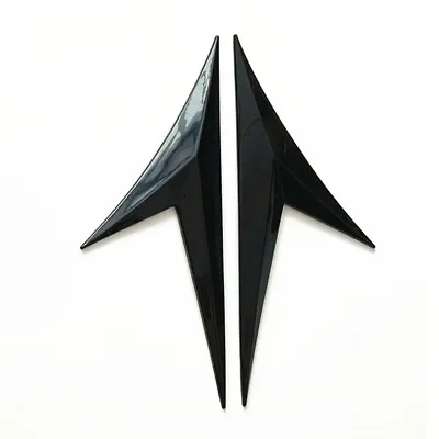 2PCS Glossy Black Car Fender Body Decoration Sticker Side Wing Emblem Badge Trim • $15.20