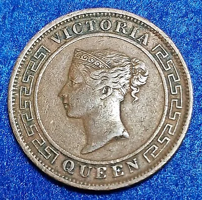 1900 Ceylon One Cent Coin Queen Victoria Copper 5.51g KM#92 VF #296 • $9.96