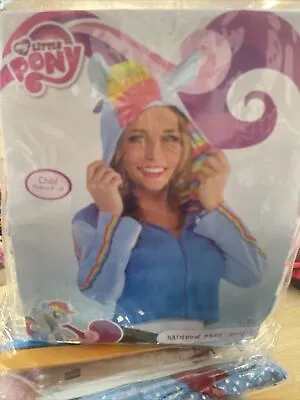 NEW My Little Pony Rainbow Dash Hoodie Halloween Costume / Cosplay Child 8 - 10 • $19.99