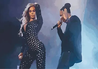 Jay Z & Beyonce A2 Canvas Print • £75