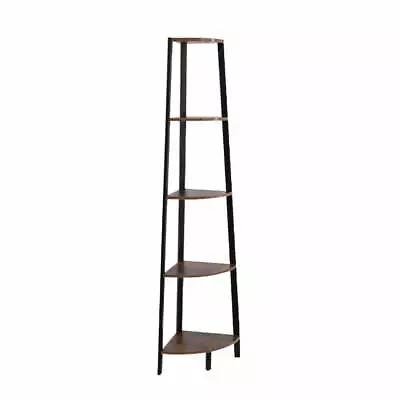 $79.84 • Buy Levede 5 Tier Corner Shelf Industrial Ladder Shelf Wooden Storage Display Rack