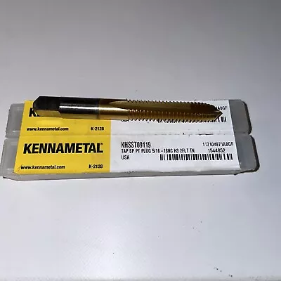 Kennametal 1544852 5/16-18 2 Flute Spiral Point Tap TiN Coated • $18