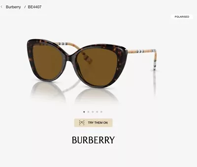 Burberry BE4407 Cat Eye Sunglasses Dark Havana • $70